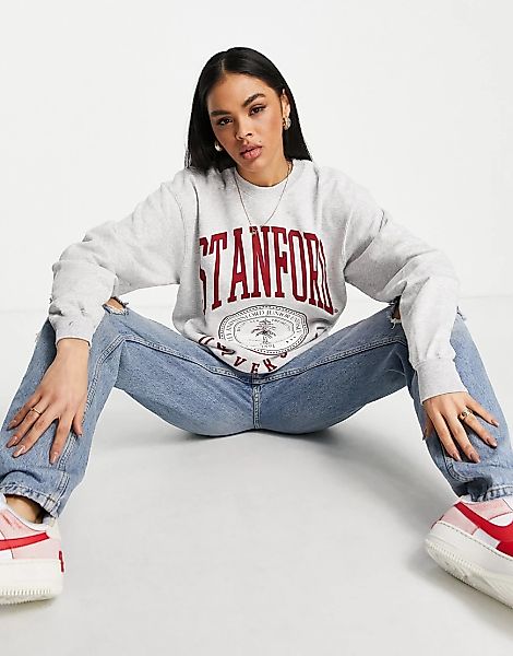Missguided – Stanford – Oversize-Sweatshirt in Grau günstig online kaufen