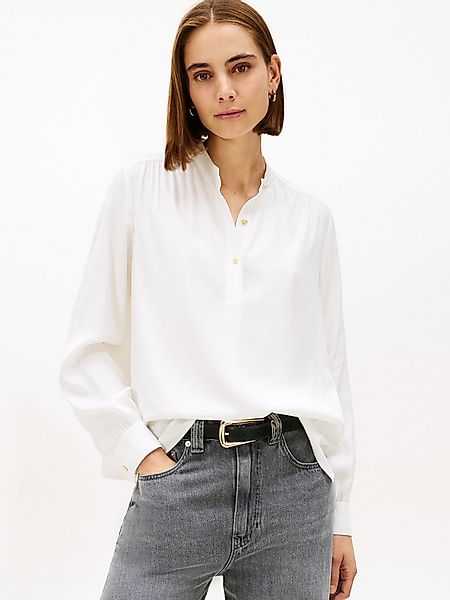 Tommy Hilfiger Langarmbluse VIS TWILL V-NK BLOUSE günstig online kaufen