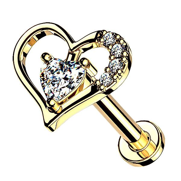Taffstyle Piercing-Set Labret Piercing Stecker flach günstig online kaufen
