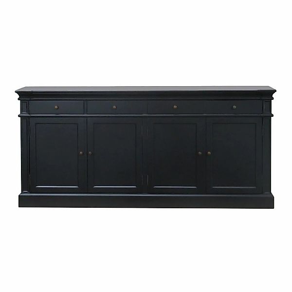 ebuy24 Amaretta Sideboard mit 4 Türen und 4 Schubladen Antik Schwarz günstig online kaufen