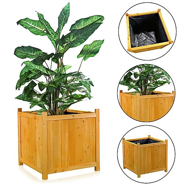 Melko Pflanzkübel Blumenkübel Pflanzkasten Blumentrog Holz günstig online kaufen