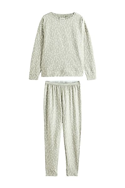 Next Pyjama Gemusterter langärmeliger Pyjama (2 günstig online kaufen
