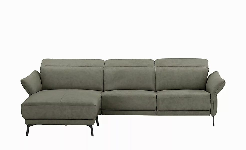 Wohnwert Ecksofa Leder Bellana ¦ grün ¦ Maße (cm): B: 285 H: 101 T: 161.0 P günstig online kaufen