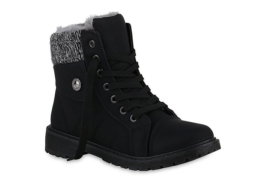 VAN HILL 840853 Stiefelette Damen Warm Gefütterte Worker Boots Bequeme Prof günstig online kaufen