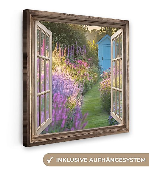 OneMillionCanvasses® Leinwandbild Fensterblick - Fenster - günstig online kaufen