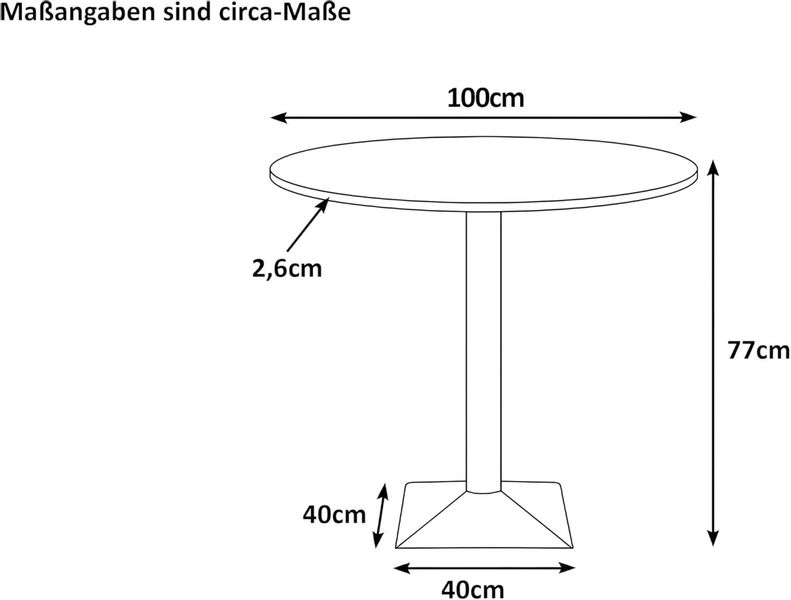 SAM® Bistrotisch Bauru, massive Eiche oder günstig online kaufen