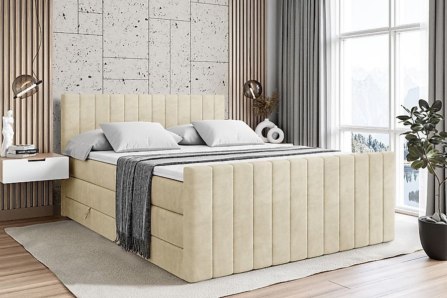 ALTDECOR Boxspringbett EDITA-Z KING (Multipocket-Matratze H4, H3 Matratze B günstig online kaufen