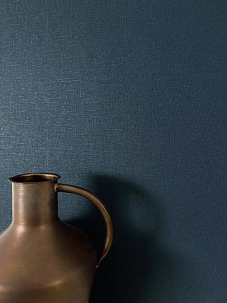 Newroom Vliestapete, Blau Tapete Modern Unifarbe günstig online kaufen