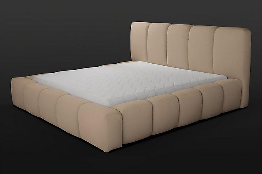 JVmoebel Bett Bett Beige Doppelbett Schlafzimmer Holzmöbel Design elegant P günstig online kaufen