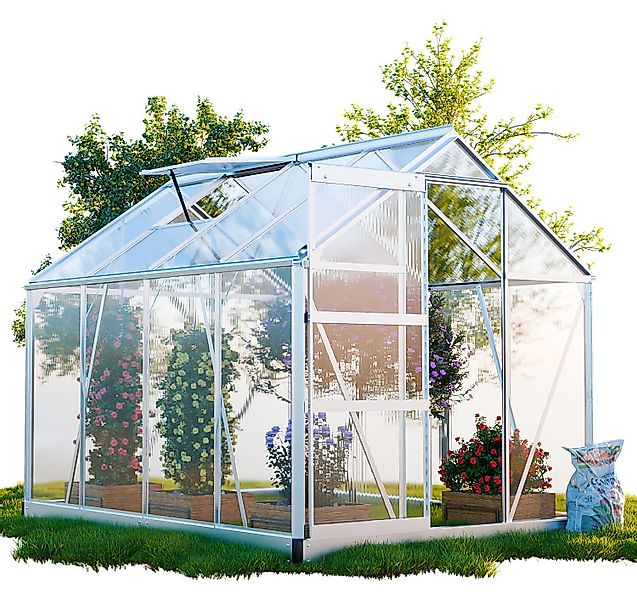 GARMIO Gewächshaus Gewächshaus NEAPEL aus Aluminium, günstig online kaufen