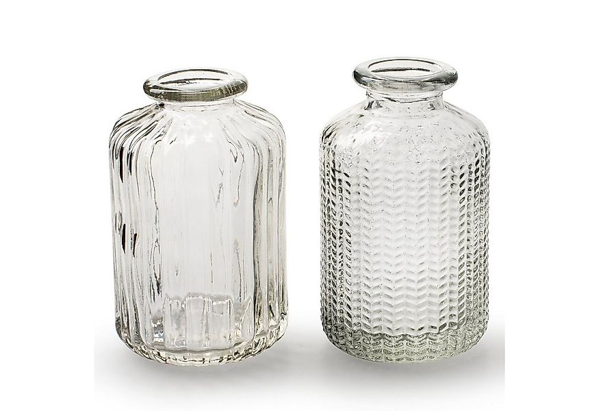 Annastore Dekovase 12 x kleine Vasen aus Glas Vintage - Blumenvasen (Tischv günstig online kaufen