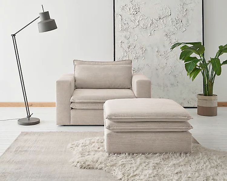 PLACES OF STYLE Sitzgruppe »PIAGGE« 2 Stk. tlg. Hochwertiger Cord, Loveseat günstig online kaufen