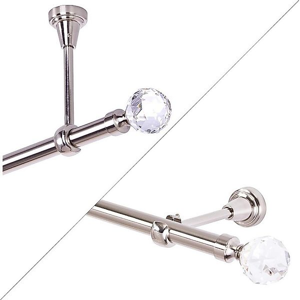 MDEKOR Gardinenstange, 1-läufig, kürzbar, Wand/Decke, Gardinenstange Vorhan günstig online kaufen