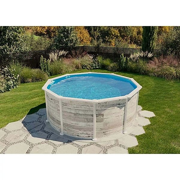 Poolcrew Stahlwand Pool Ameland Folie (0,4 mm) Ø 350 x 132 cm günstig online kaufen