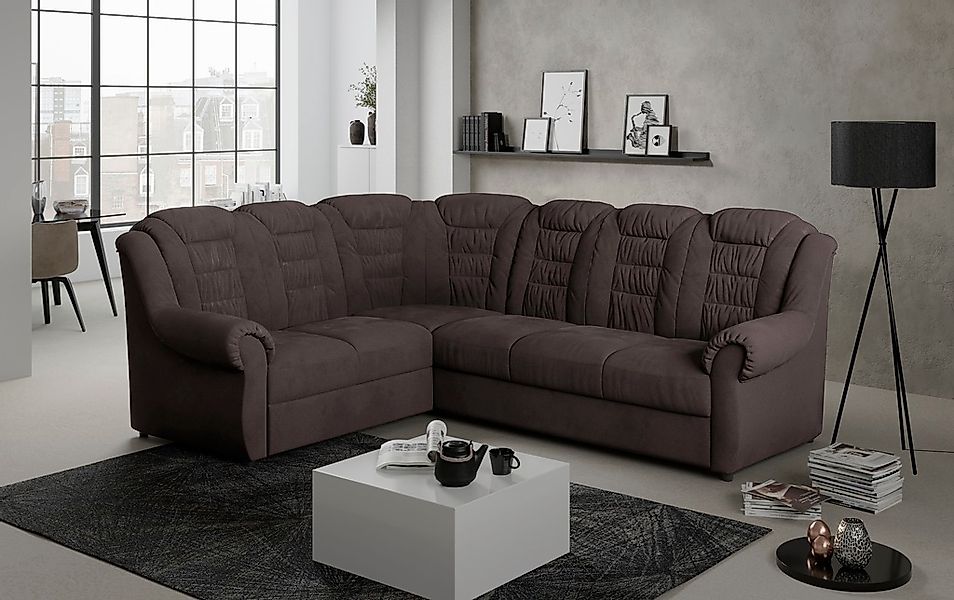 Home affaire Ecksofa »Boston L-Form«, mit hoher Rückenlehne, wahlweise mit günstig online kaufen