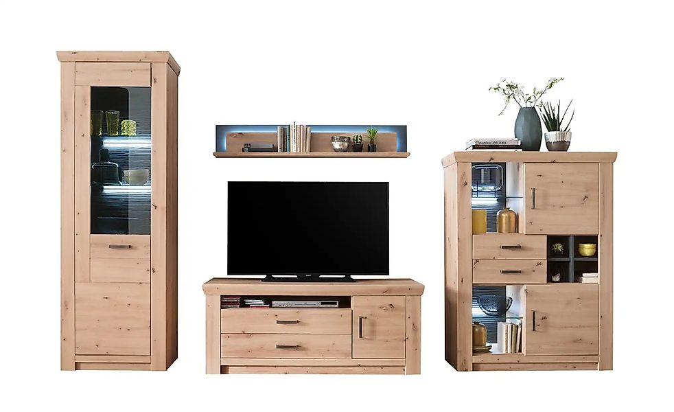 uno Wohnkombination  Marian ¦ holzfarben ¦ Maße (cm): B: 328 H: 211 T: 55.0 günstig online kaufen