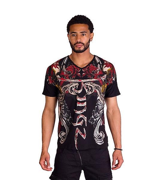 KINGZ T-Shirt Totenkopf Shirt mit All-Over Print günstig online kaufen