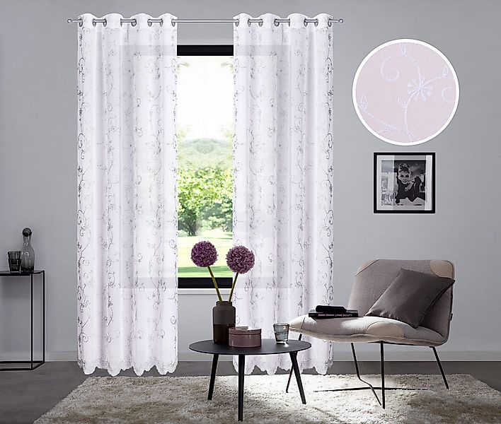 Home affaire Gardine Bisel, Ösen (1 günstig online kaufen