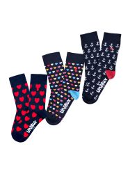 UnaBux Freizeitsocken Mix (3-Paar) günstig online kaufen