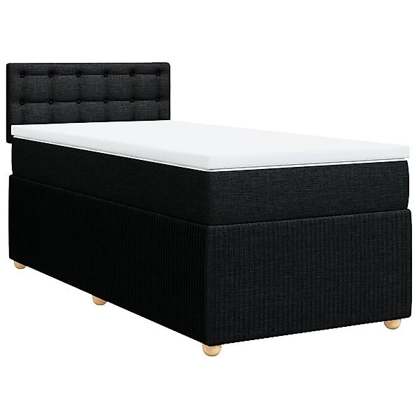vidaXL Bett Boxspringbett mit Matratze Schwarz günstig online kaufen