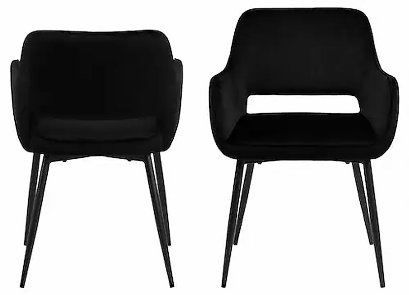 ACTONA GROUP Esszimmerstuhl »Ranja«, Luxus-Microfaser, 2er Set, Metallbeine günstig online kaufen