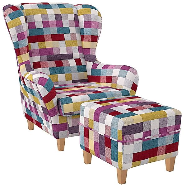 Supellex Ohrensessel Sofia, Relaxsessel mit Hocker günstig online kaufen