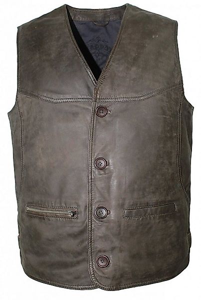 Maddox Lederweste Maddox - Herren Lederweste Lammnubuk dunkelbraun günstig online kaufen