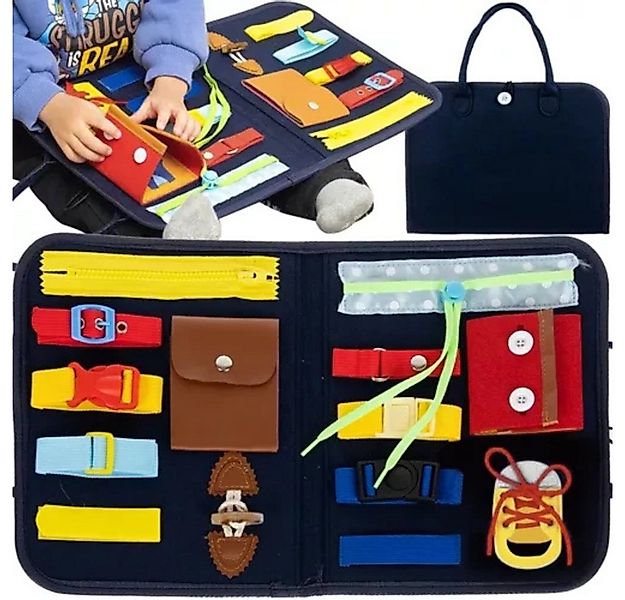 KRUZZEL Motorikbrett Lernspielzeug Geschicklichkeittasche, (Spar-Set, 1-tlg günstig online kaufen