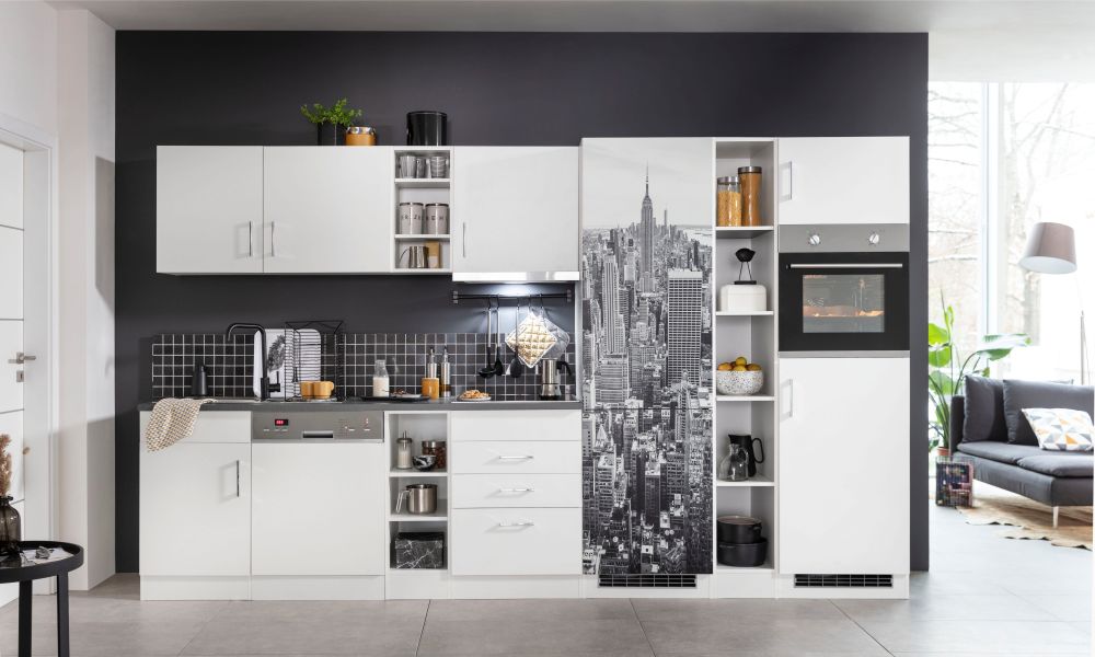 KOCHSTATION Küchenzeile "KS-Paris" mit E-Geräten, Breite 350 cm, mit großer günstig online kaufen