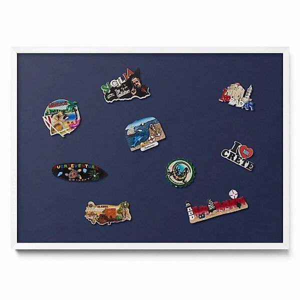 Tulup Magnettafel Magnettafel für die Wand Gerahmt Farbe Dunkelmarineblau 7 günstig online kaufen