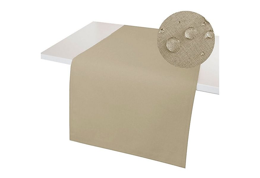 Tischläufer Leinenoptik Tischläufer WINDSTABIL uni Tischdecke, Lotuseffekt, günstig online kaufen