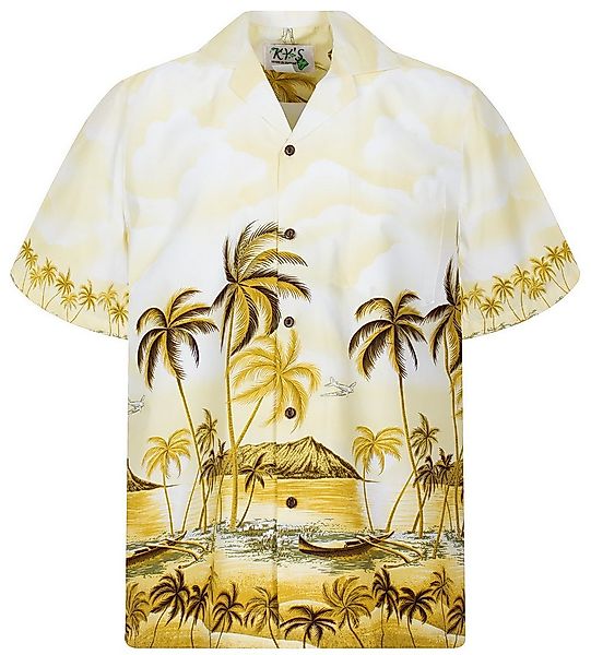 KY's Hawaiihemd Palmbeach Original Hawaiihemd mit 100% Kokosnuss-Knöpfen günstig online kaufen