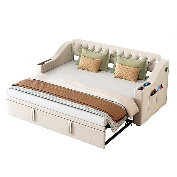 REDOM Polsterbett Doppelbett Schlafsofa (90/180x190 cm – Integrierte Ablage günstig online kaufen