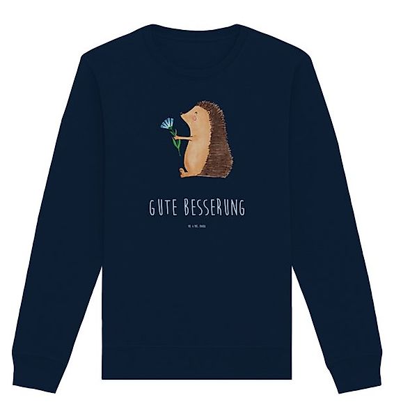 Mr. & Mrs. Panda Longpullover Igel Blumen Größe M - French Navy - Geschenk, günstig online kaufen