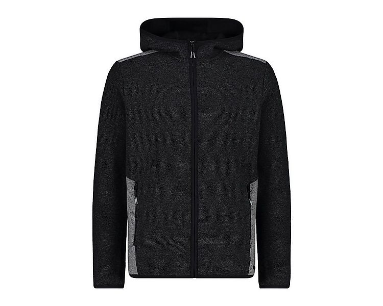 CMP Fleecejacke Wool-Tech mit Kapuze carbongrau Herren günstig online kaufen