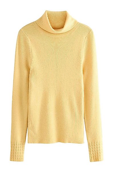 Next Strickpullover Gerippter Rollkragenpullover mit Wollanteil (1-tlg) günstig online kaufen