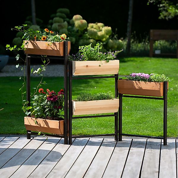 dobar Hochbeet "Vertikalbeet "Flexi" 5-stufig" ca. 165 x 18 x 105 cm (L x B günstig online kaufen