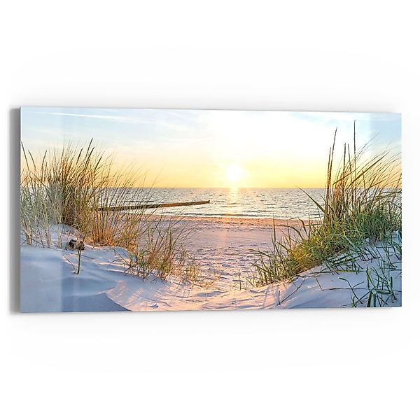 DEQORI Glasbild 'Abendsonne an der Ostsee', günstig online kaufen
