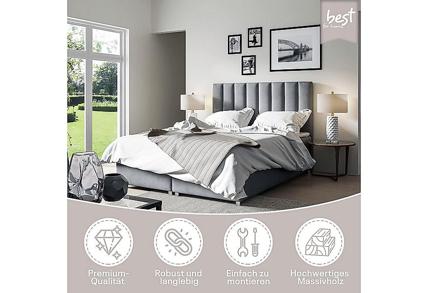 Best for Home Boxspringbett Trinity K-10 mit Stauraum, Bonellmatratze & Kom günstig online kaufen