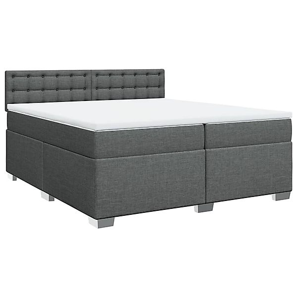 vidaXL Boxspringbett mit Matratze Dunkelgrau 200x200 cm Stoff2105937 günstig online kaufen