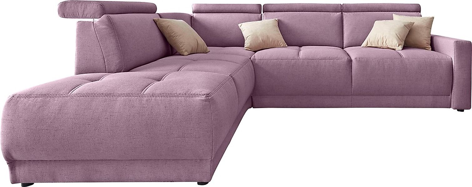 DOMO collection Ecksofa "Ava, moderne Sitzheftung mit toller Doppelnaht, ko günstig online kaufen