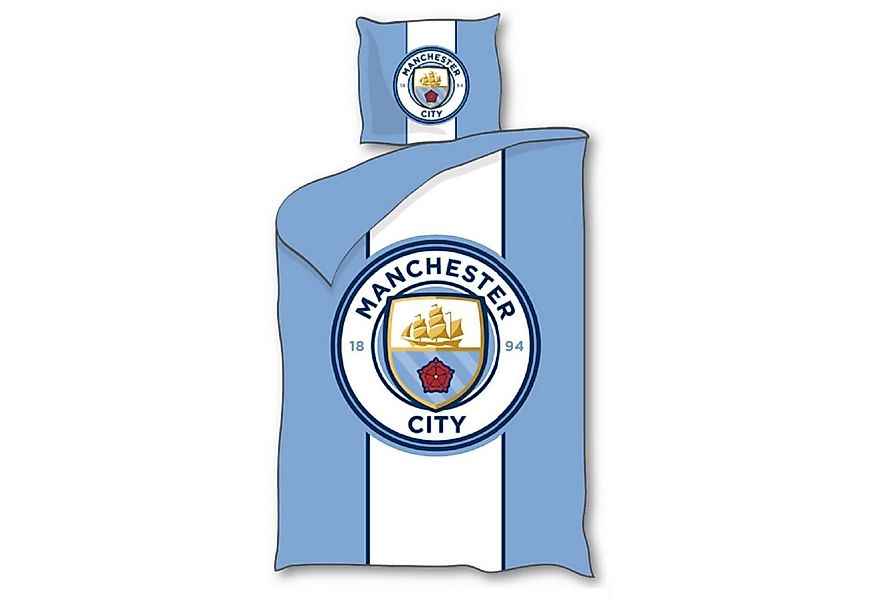 Manchester City Bettwäsche Polyester Bettwäsche Bettbezug 140x200 cm & Kiss günstig online kaufen