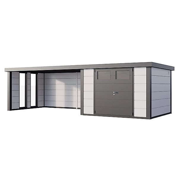 Gerätehaus Classico 3330 mit Lounge XL Links m. Fenster 792 cm x 298 cm Wei günstig online kaufen