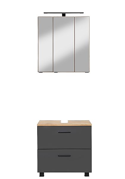 welltime Badmöbel-Set "Trento", Badezimmer-Set, Waschbeckenunterschrank, Sp günstig online kaufen