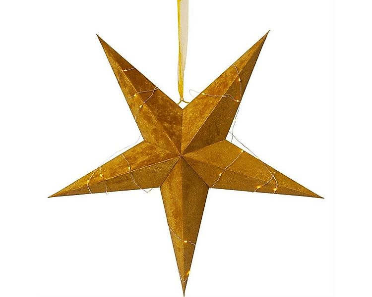 STAR TRADING LED Stern LED Papierstern Velvet Weihnachtsstern hängend 60cm günstig online kaufen