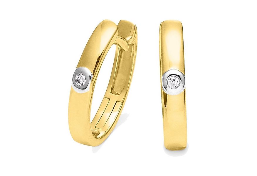 Orolino Paar Creolen Gold 585 mit 2 Brillanten zus. 0,02ct. günstig online kaufen