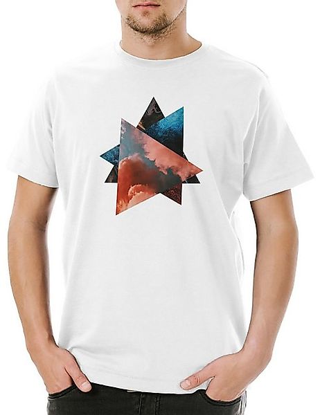 Urban Backwoods Print-Shirt Abstract Triangles Herren T-Shirt Modern Art Mo günstig online kaufen