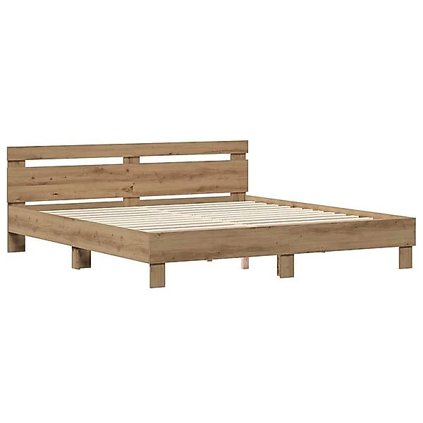 vidaXL Bett Bettgestell Artisan-Eiche 180 x günstig online kaufen