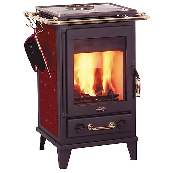 Fireplace Florenz Kaminofen Keramik Schwarz 7 kW günstig online kaufen