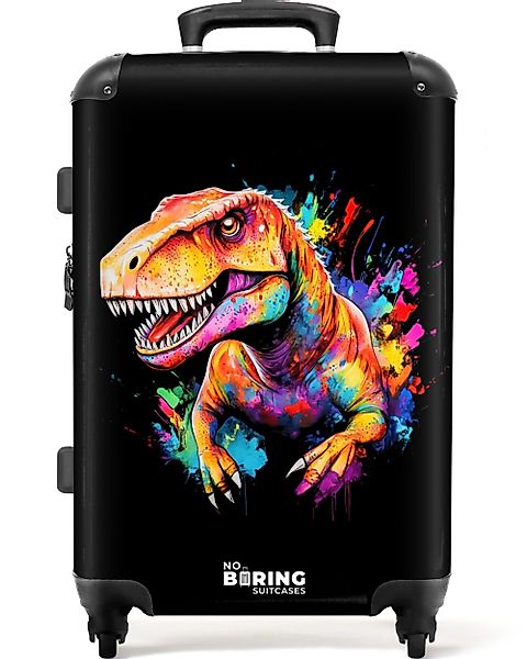NoBoringSuitcases.com© Hartschalen-Trolley Dinosaurier mit buntem Graffiti günstig online kaufen